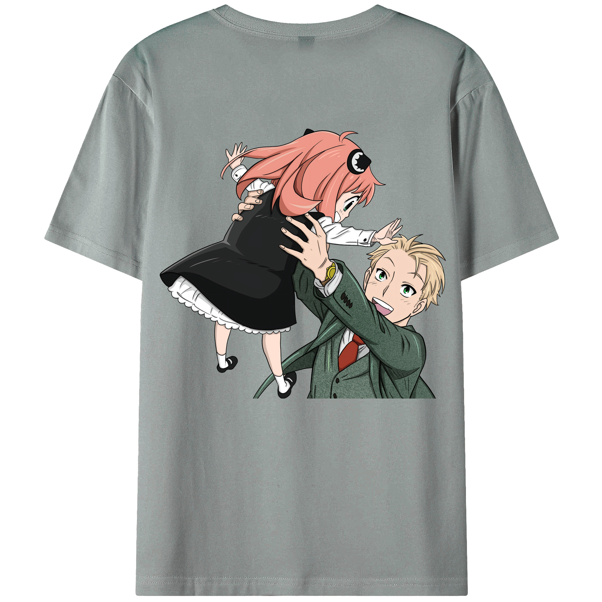 （画像用） SPY×FAMILY间谍家家酒 綿100％ メンズ半袖Tシャツ（バックプリント） 通気性